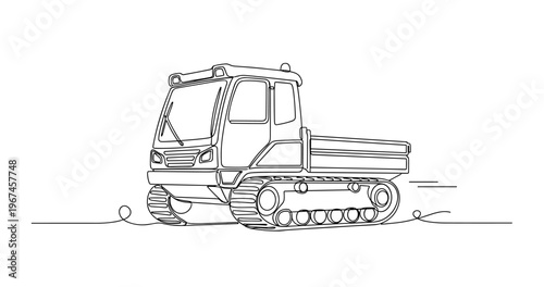 Tracked utility vehicle stationary on open ground surface. No editable stroke