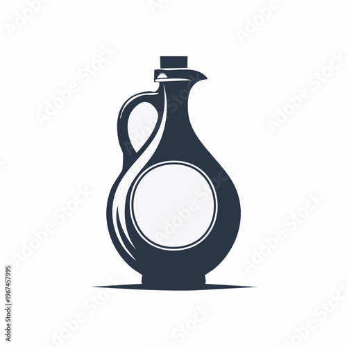 Tableau sur toile Dark Jug with Handle and Lid.