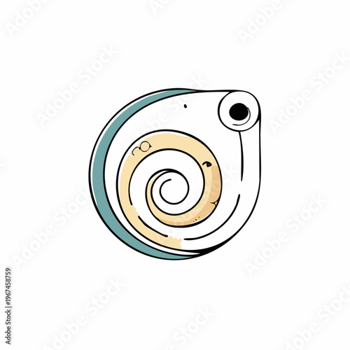 Camera lens with spiral design.