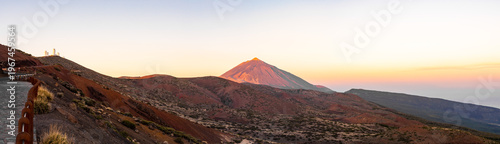 Konstfotografi Mount teide national park sunset view from trail