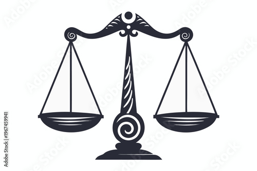 Circular Zen Spiral Element for Yoga Studio Branding and Holistic Healing Concept