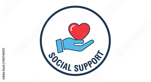 Social support and care concept icon.