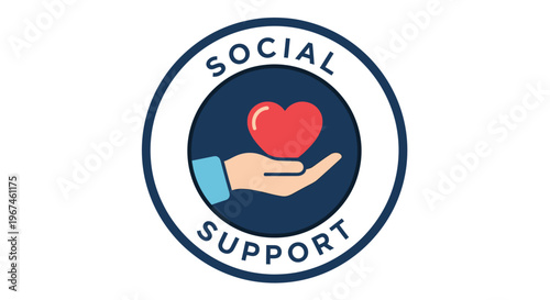 Social support and care concept icon.