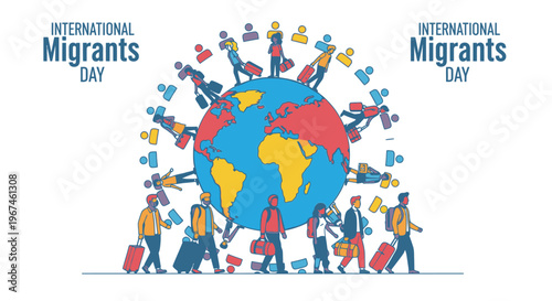 International Migrants Day global celebration concept.