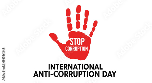 International Anti Corruption Day campaign symbol.