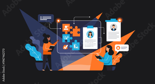 A simple black background with a blue circle in the corner, evoking a sense of minimalism and modernity.