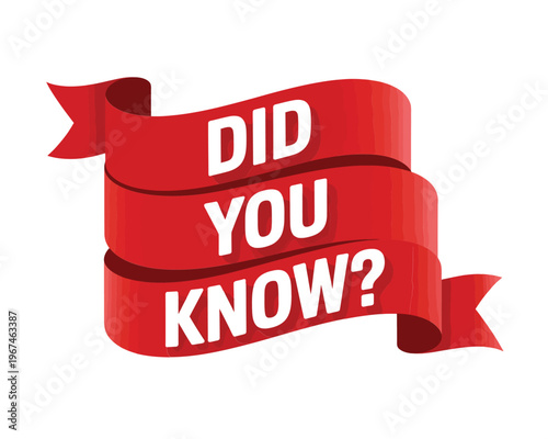 A red ribbon banner displays the question did you know in white text