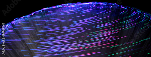 Abstract background. Colored vortex effect created with fiber optic light source. long banner web image