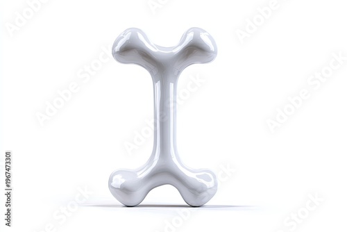 An artistic anatomical representation of a stylized bone, highlighting its elegant form and structure, perfect for medical or design purposes.