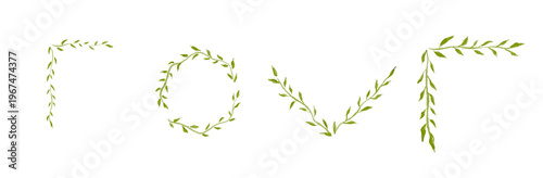 Floral Frames with Laurel Leaves - Botanical Borders for Wedding Invitations, Branding, and Social Media Design