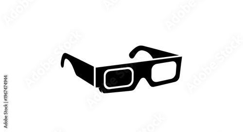 Black and white 3D glasses for movie viewing.
