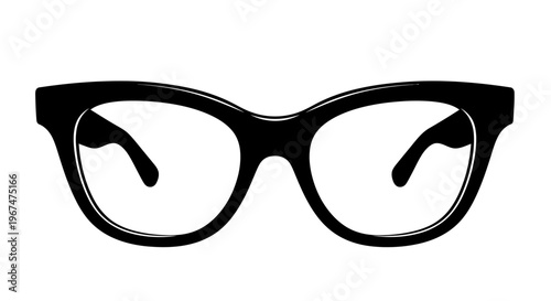 Classic black framed eyeglasses with clear lenses for vision and style.