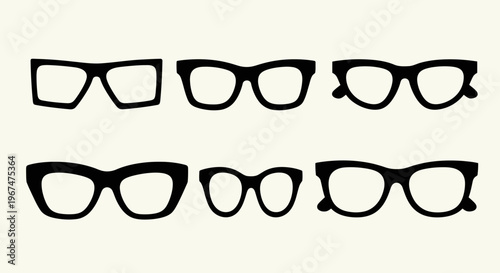 Collection of various stylish eyeglasses and spectacles for vision correction.