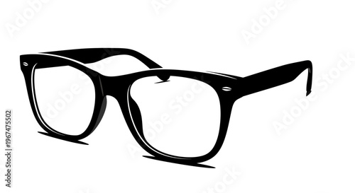 Stylish black frame eyeglasses on a clean white background.