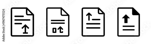 Document icons with upward arrows indicating appeal, submission, or progress.