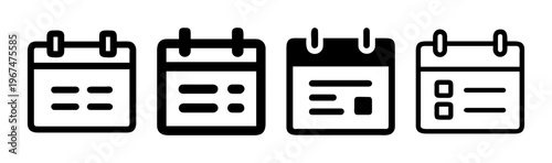 Calendar icons illustrating appointment scheduling and event planning on a grid.
