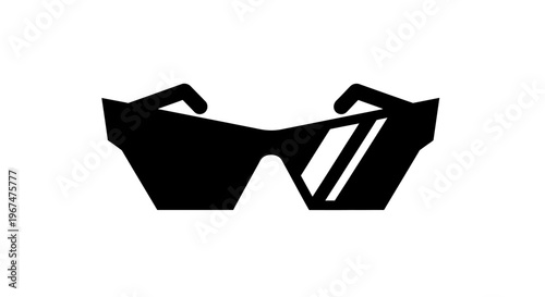 Stylish black sunglasses with reflective lenses on a white background.
