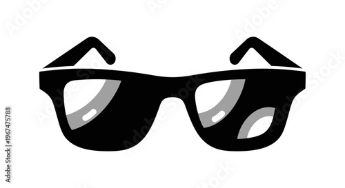 Stylish black sunglasses with reflective lenses on a white background.
