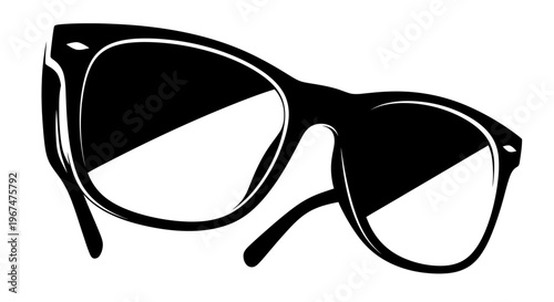 Stylish Black Rimmed Eyeglasses with Clear Lenses.