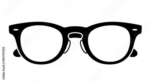 Stylish Black Rimmed Glasses with Clear Lenses.
