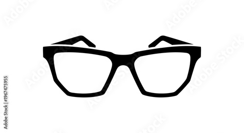 Stylish Black Rimmed Glasses with Clear Lenses.