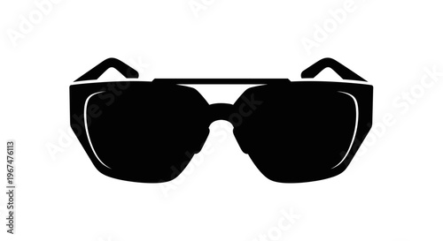 Stylish black sunglasses for eye protection and fashion accessory.