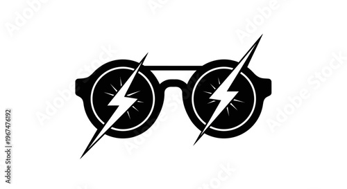 Stylish Glasses with Lightning Bolt Design.