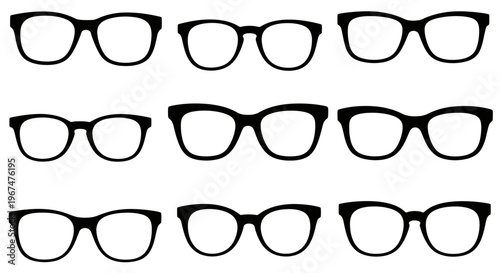 Collection of various eyeglasses and spectacle frames.