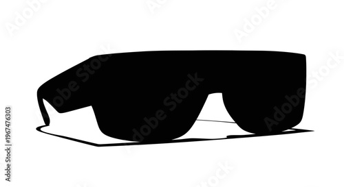Sleek black sunglasses with a modern design.