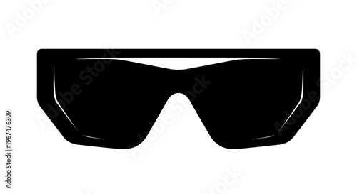 Sleek black sunglasses with a modern design, perfect for a stylish and cool look.