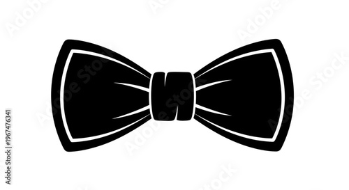 Elegant Black Bow Tie Accessory for Formal Occasions.