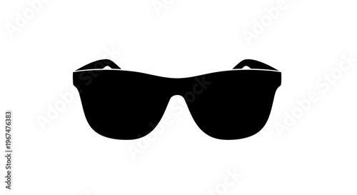 Stylish black sunglasses isolated on a clean white background.