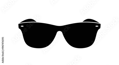 Stylish black sunglasses isolated on a clean white background.