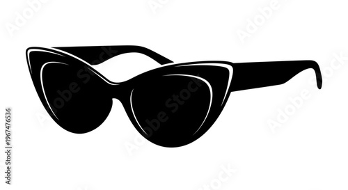 Stylish black cat eye sunglasses for a fashionable look.