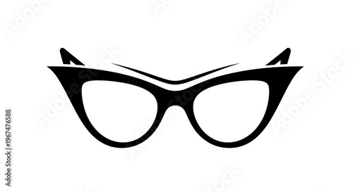 Stylish black cat-eye glasses, a classic and elegant eyewear accessory.
