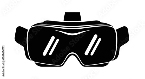 Virtual Reality Headset Icon for Digital Experiences.