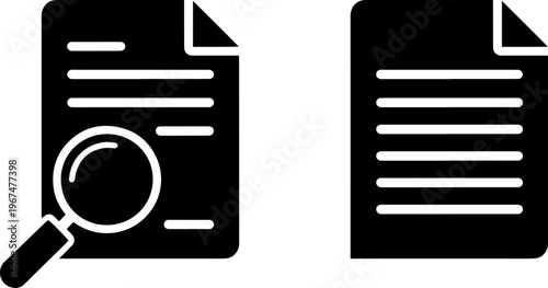 Searching and viewing documents symbolized by icons