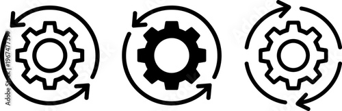 Three gear mechanisms illustrating different rotational interactions