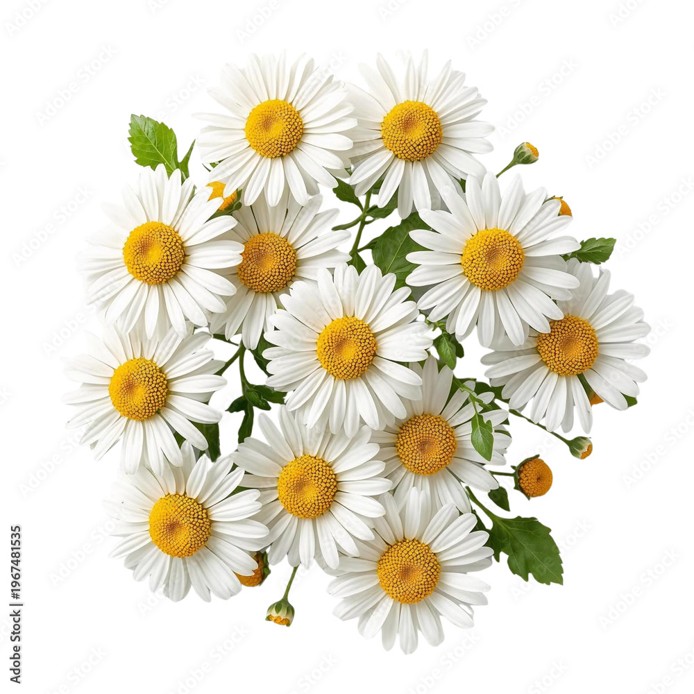 Obraz premium bouquet of daisies, isolated on transparent background 