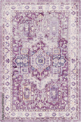 Fotografie Navajo and kilim printed Carpet with trending colors and texture in high resolut