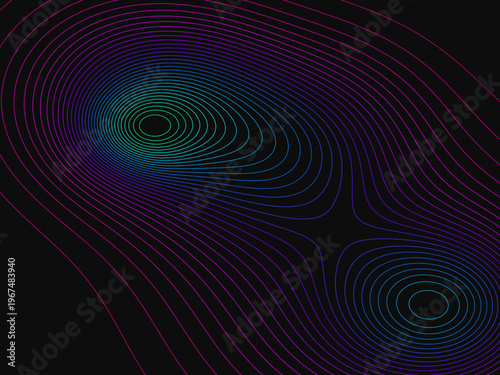 Modern Topo Map Pattern Outdoor Adventure Design