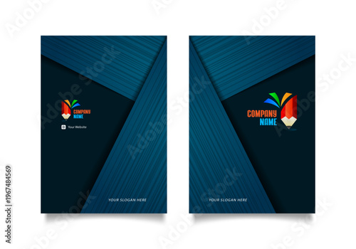 Educational Company black note pad design with logo