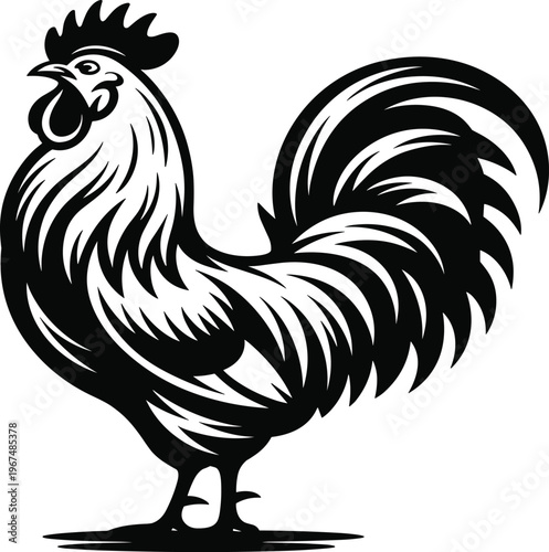 Black and white of a tiger head in profile facing left tiger profile tiger face animal head d