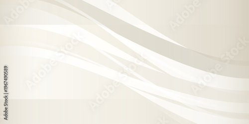 Abstract beige background with wavy white lines and soft gradient