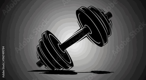 Dumbbell for strength training and fitness workouts.