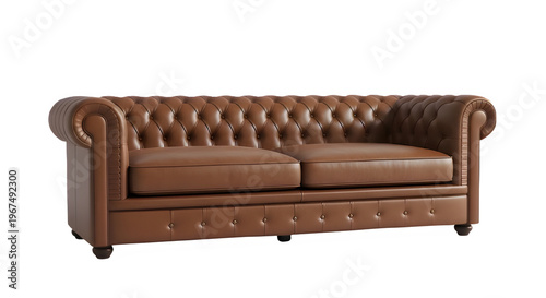 leather sofa isolated on white