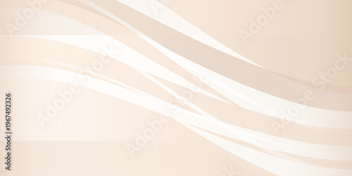 Soft beige background with wavy white lines design element