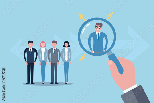 Searching for the right candidate among a group of professionals