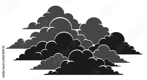 Dark ominous storm clouds gathering in the sky.