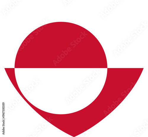 Free Download Flag of Greenland heart shaped icon. Round Greenland flag badge, sticker in heart shape. Flag of Greenlander country flag sign, symbol, banner, button. - GFXLoad